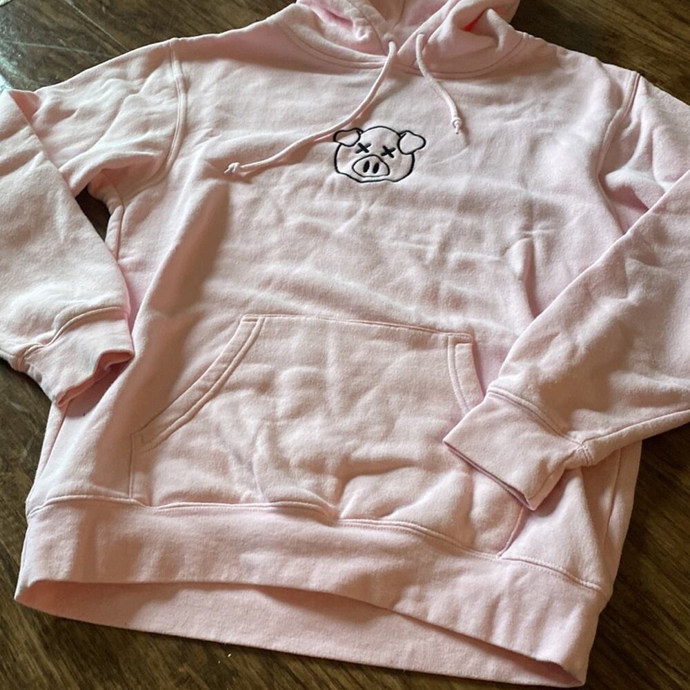 Shane Dawson X Jeffrey Star Killer Designs Pink Pig Logo Hoodie Embroidered Med - Picture 3 of 4